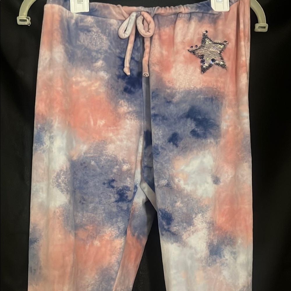 Belle Du Jour Tie-Dye Jumpsuit - Pink and Blue